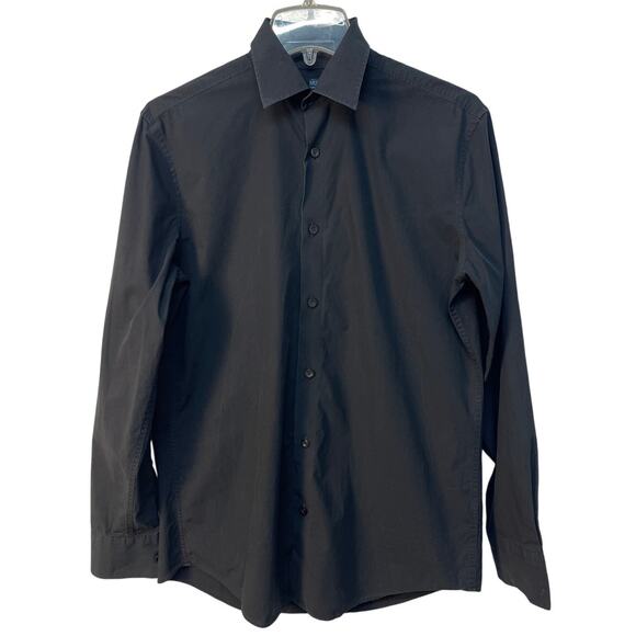 Murano Men’s Long Sleeve Collared Button Up‎ Shirt Color Black Size S - Picture 1 of 8